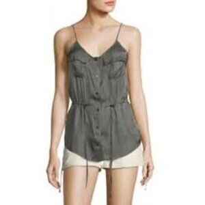 Haute Hippie Getaway Snap-Front Satin Camisole